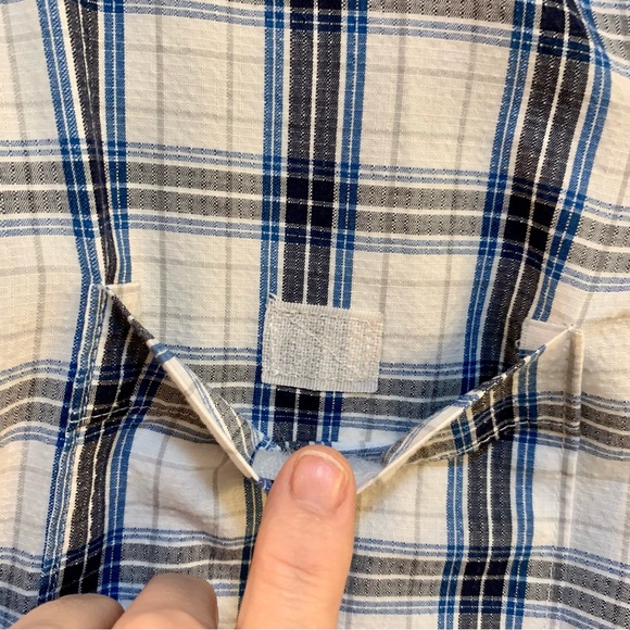 Field & Stream Blue/White Plaid Short Sleeve Fishing Shirt Sz. XXL - Picture 4 of 9